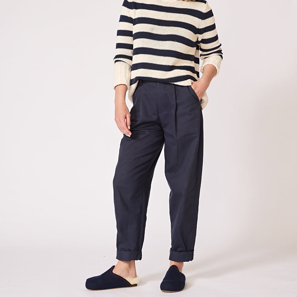 The Woolie Burro - Navy with Shearling