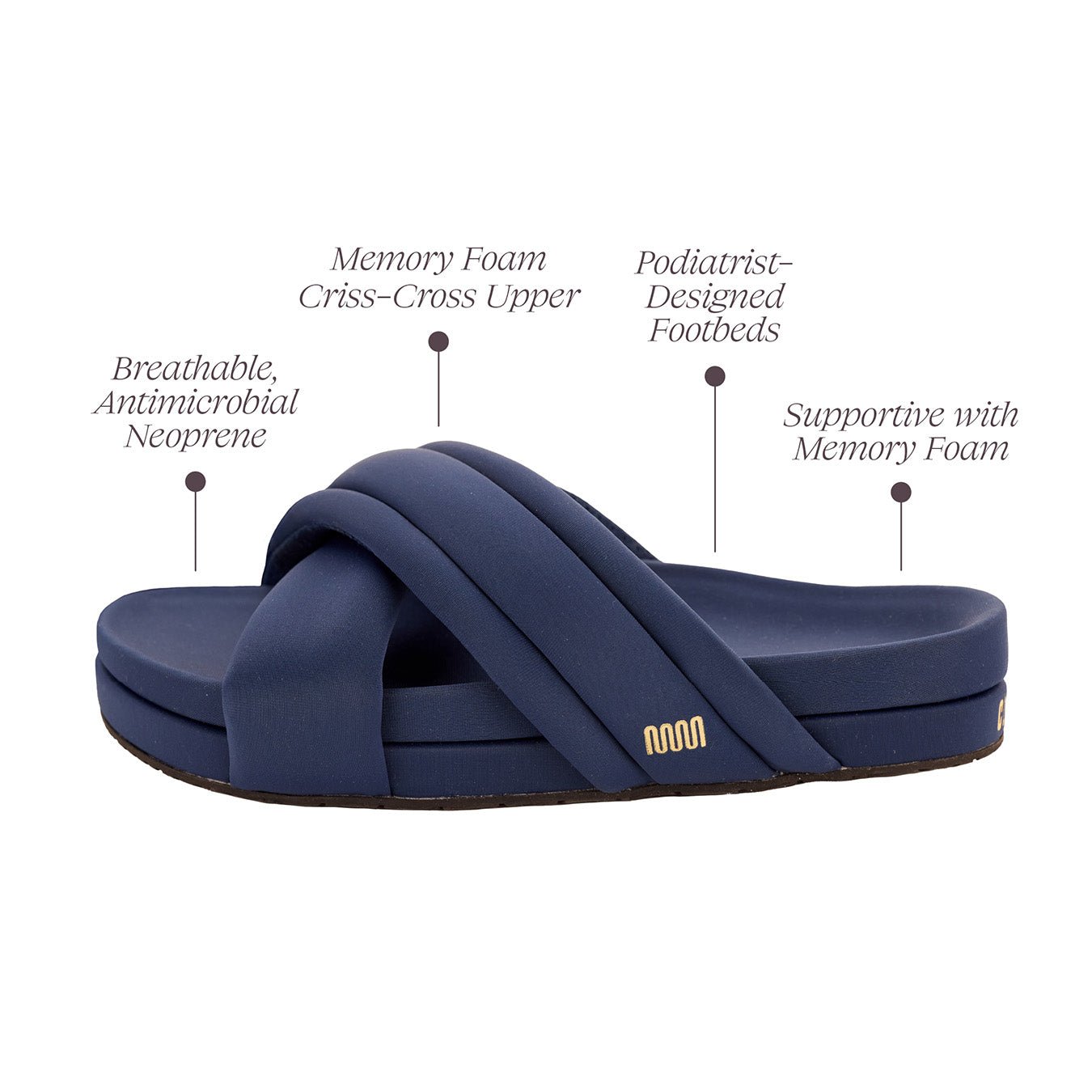 The Huggy Slide - Navy Blue