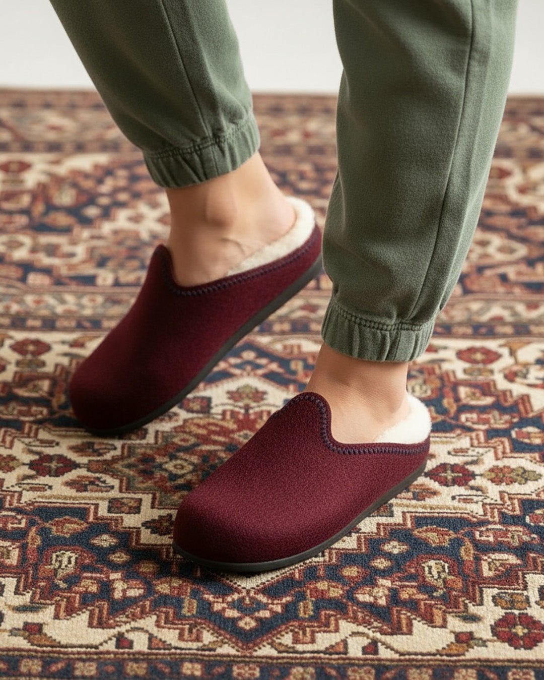 The Woolie Burro - Oxblood with Sherpa