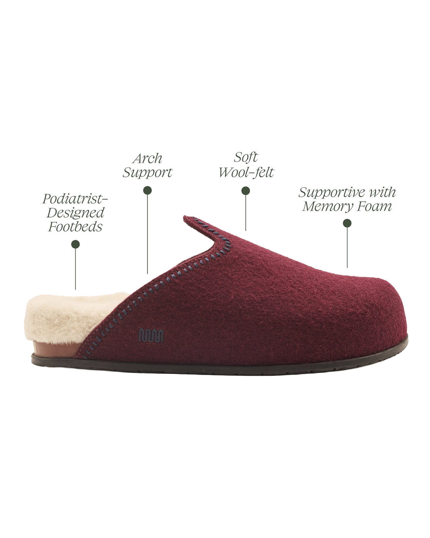 The Woolie Burro - Oxblood with Sherpa