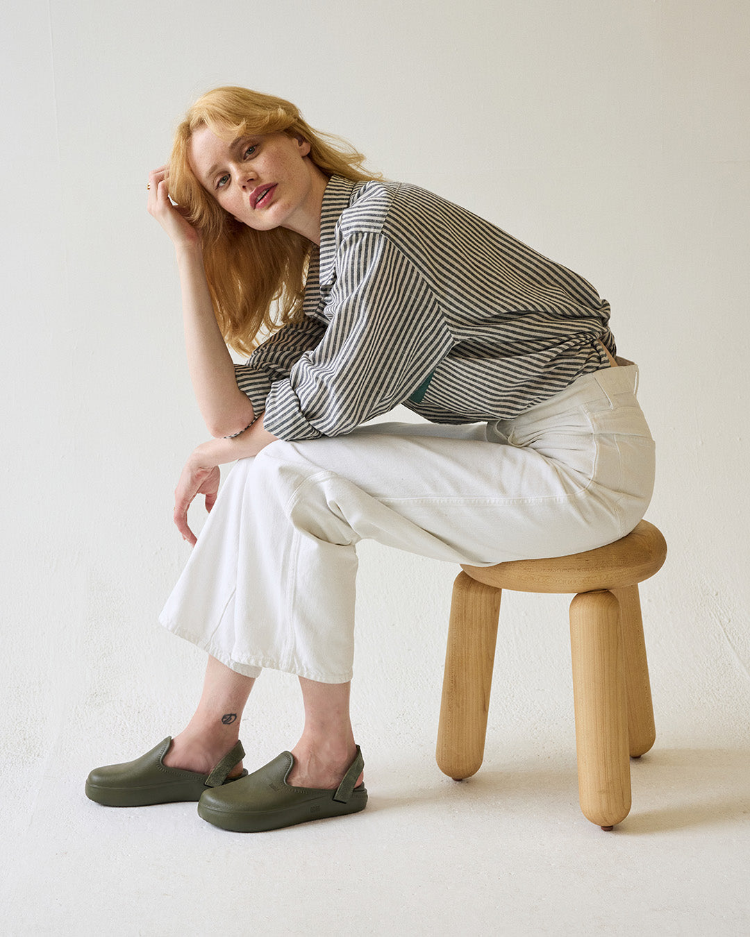 The Atlas Clog - Thyme Green