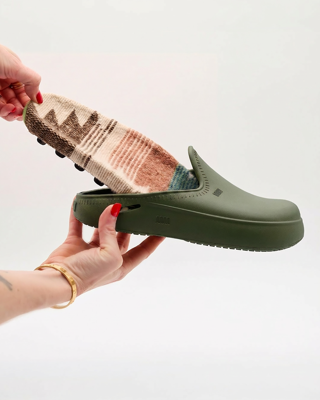 The Atlas Clog - Thyme Green