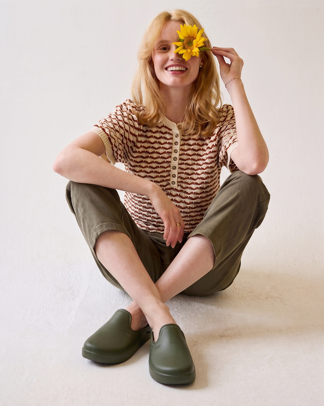 The Atlas Clog - Thyme Green