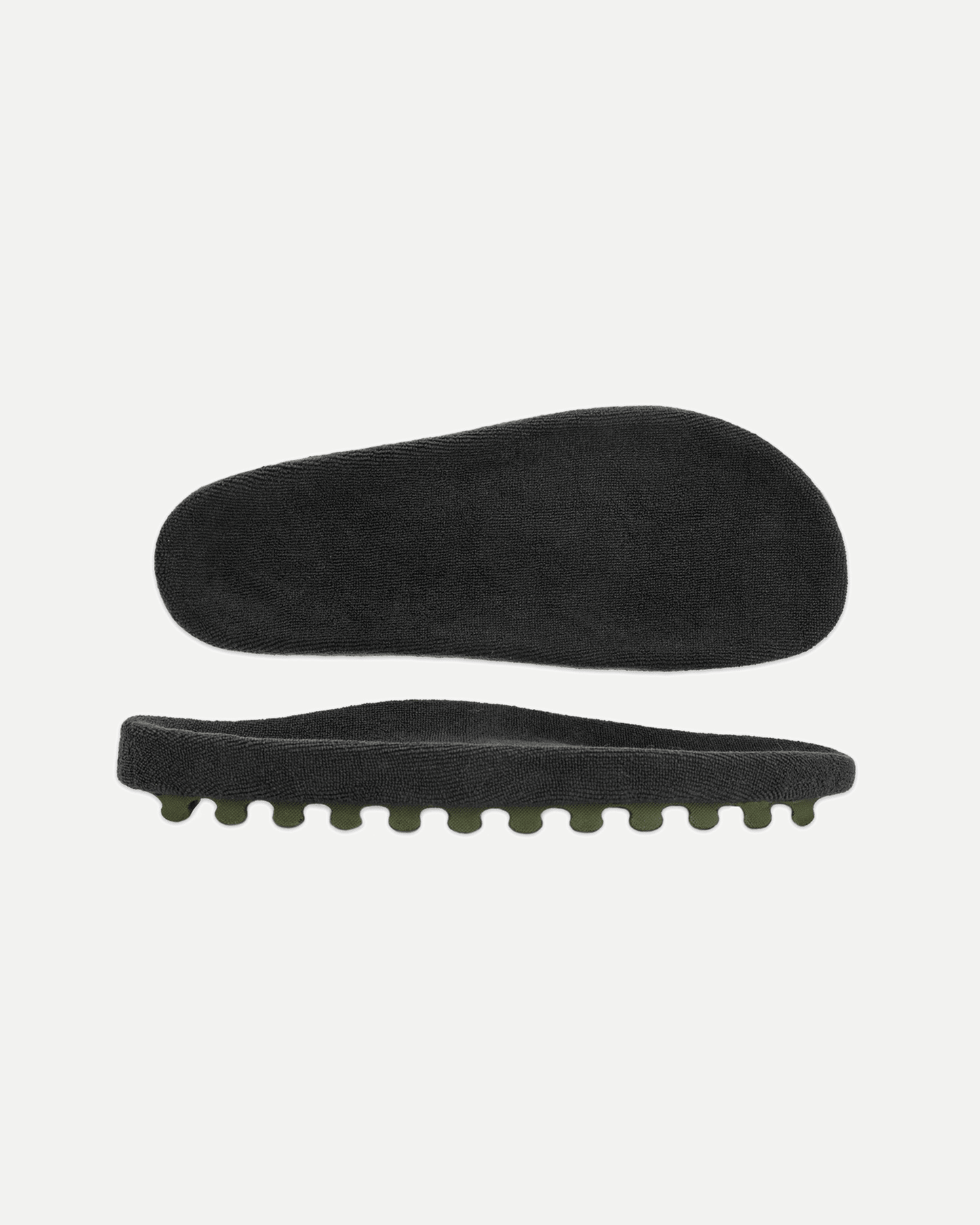 Black terry cloth footbed