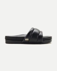The Softie Slide - Midnight Black Napa Leather