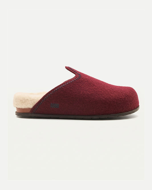The Woolie Burro - Oxblood with Sherpa