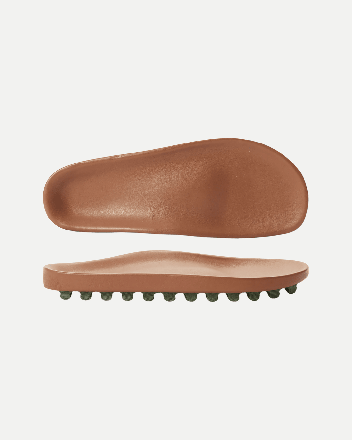 Tobacco vegan leather footbed