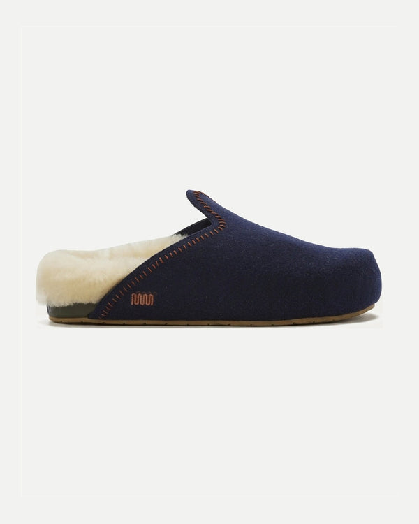 The Woolie Burro - Navy with Shearling